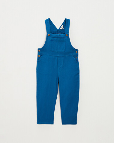 Salopette longue enfant en twill Coloris bleu  Natalys