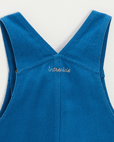 Salopette longue enfant en twill Coloris bleu  Natalys