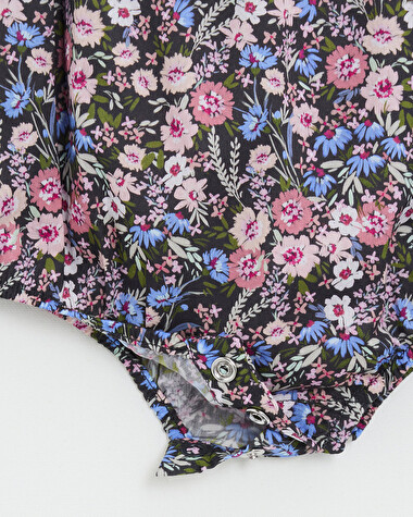 Barboteuse en tissu Liberty Imprim&eacute; fleurs  Natalys