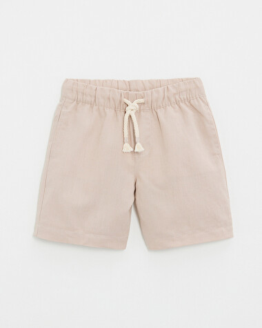 Short en toile de lin/coton Coloris beige  Natalys