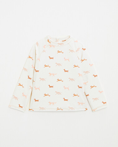 Tee shirt de bain enfant anti UV Imprim&eacute; chiens  Natalys