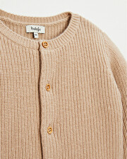 Gilet mixte en laine Mérinos Coloris caramel Natalys