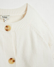 Cardigan enfant brodé en tricot Coloris écru Natalys