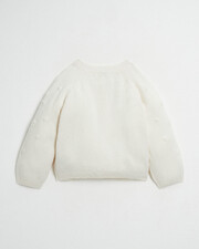Cardigan enfant brodé en tricot Coloris écru Natalys
