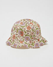Chapeau imprimé fleurs A rayures lurex Natalys
