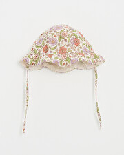 Chapeau imprimé fleurs A rayures lurex Natalys