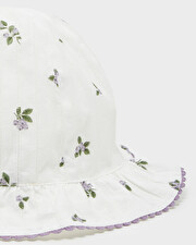 Chapeau imprimé myrtilles Coloris blanc Natalys