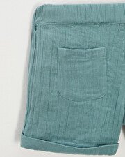 Short enfant en gaze de coton Coloris vert menthe Natalys