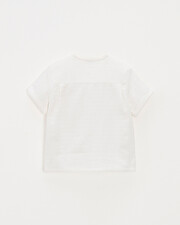 Chemise enfant manches courtes brodée Coloris écru Natalys