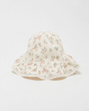 Chapeau imprim&eacute; fleurs Coloris craie  Natalys