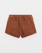 Short enfant en gaze de coton Coloris rouille Natalys