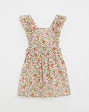 Robe enfant imprimé fleurs A rayures lurex Natalys