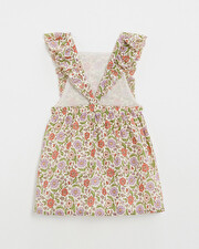 Robe enfant imprimé fleurs A rayures lurex Natalys