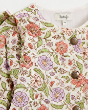 Veste matelass&eacute;e Imprim&eacute; fleurs rayures lurex  Natalys