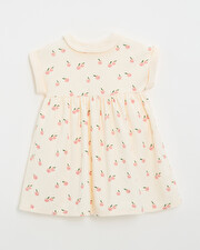 Robe enfant manches courtes en éponge Imprimé pommes Natalys