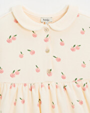 Robe enfant manches courtes en éponge Imprimé pommes Natalys