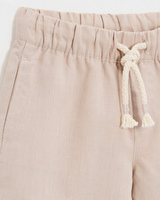 Short en toile de lin/coton Coloris beige Natalys