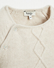 Ensemble en laine Mérinos Coloris beige chiné Natalys