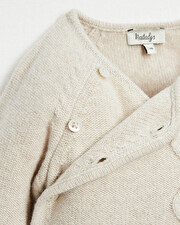 Ensemble en laine Mérinos Coloris beige chiné Natalys