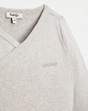Ensemble en coton brodé Coloris beige chiné Natalys