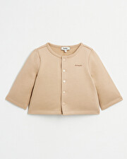 Gilet en molleton brodé Coloris camel Natalys