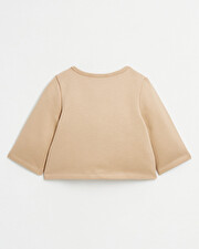 Gilet en molleton brodé Coloris camel Natalys