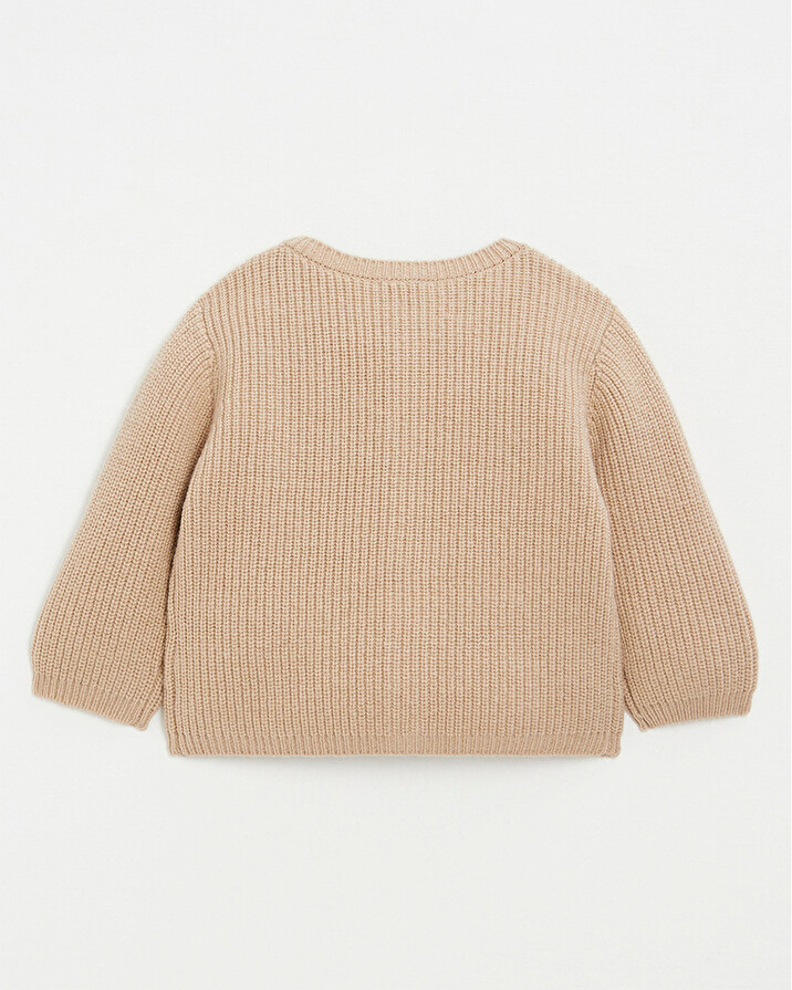 Gilet mixte en laine Mérinos Coloris caramel Natalys