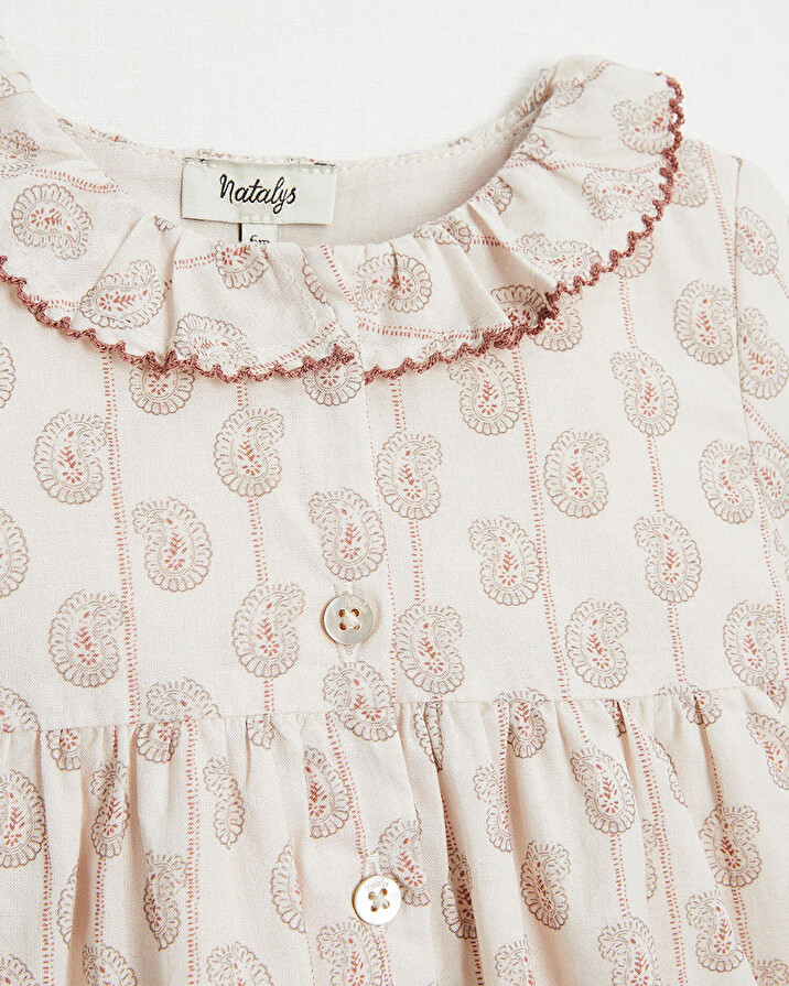 Robe manches longues Imprimé Indienne Natalys