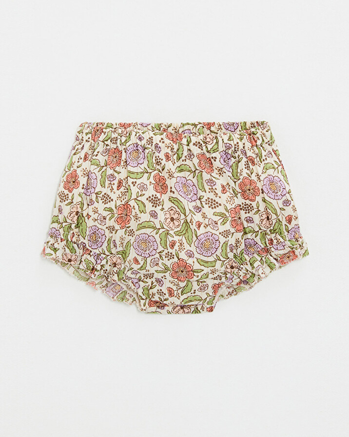Bloomer imprimé fleurs A rayures lurex Natalys