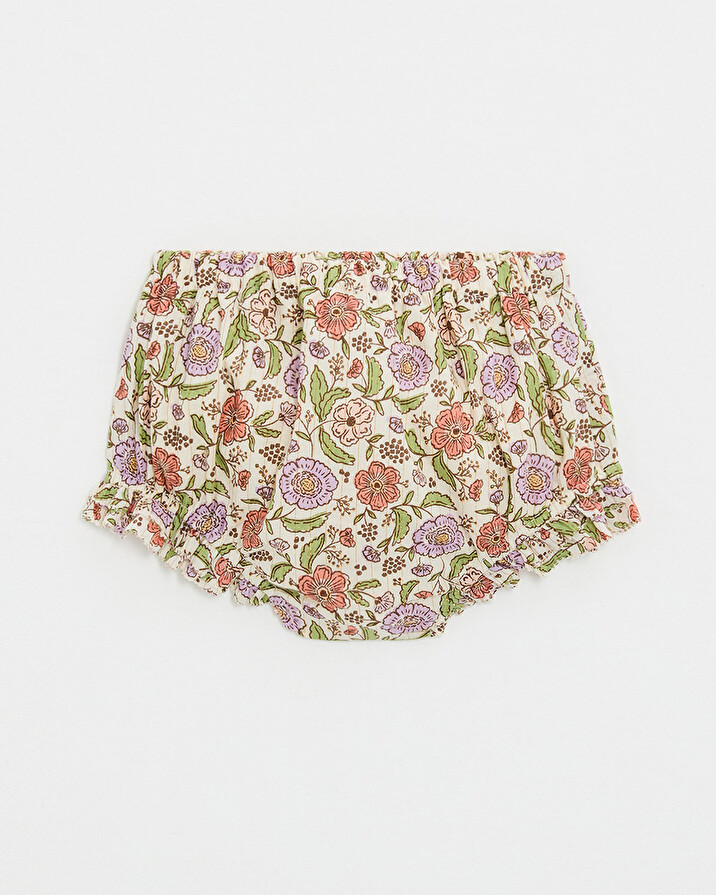Bloomer imprimé fleurs A rayures lurex Natalys