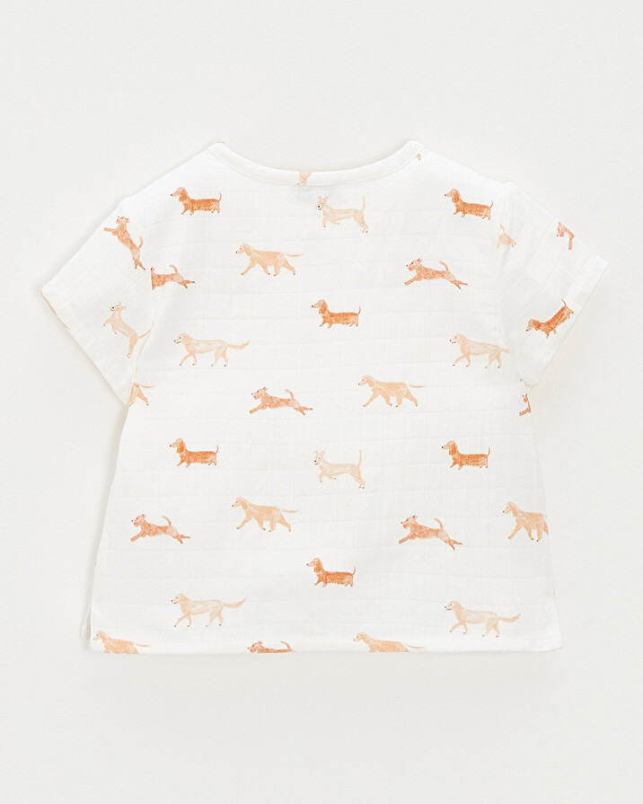 Chemise manches courtes Imprimé chiens Natalys