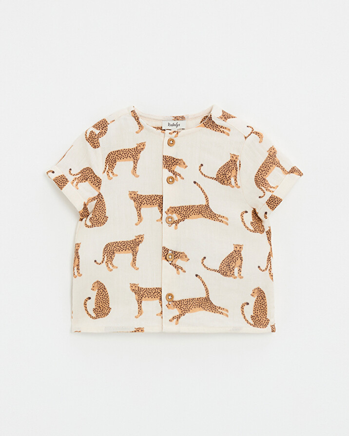 Chemise en gaze de coton Imprimé léopards Natalys