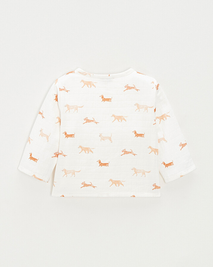 Chemise en gaze de coton Imprimé chiens Natalys