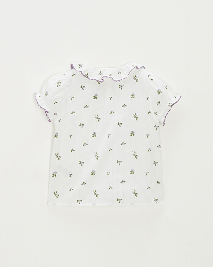 Blouse enfant manches courtes Imprimé myrtilles Natalys