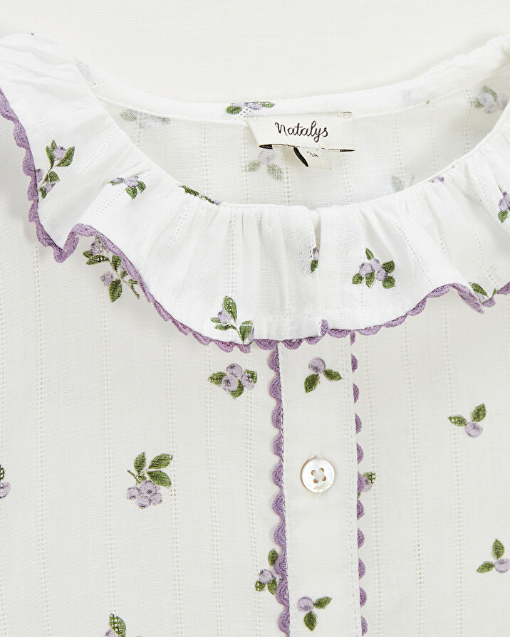 Blouse enfant manches courtes Imprimé myrtilles Natalys