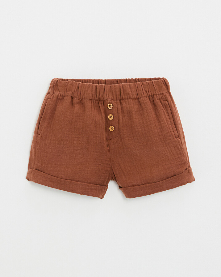 Short enfant en gaze de coton Coloris rouille Natalys