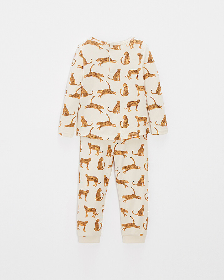 Pyjama 2 pièces enfant léger en coton Imprimé léopards Natalys