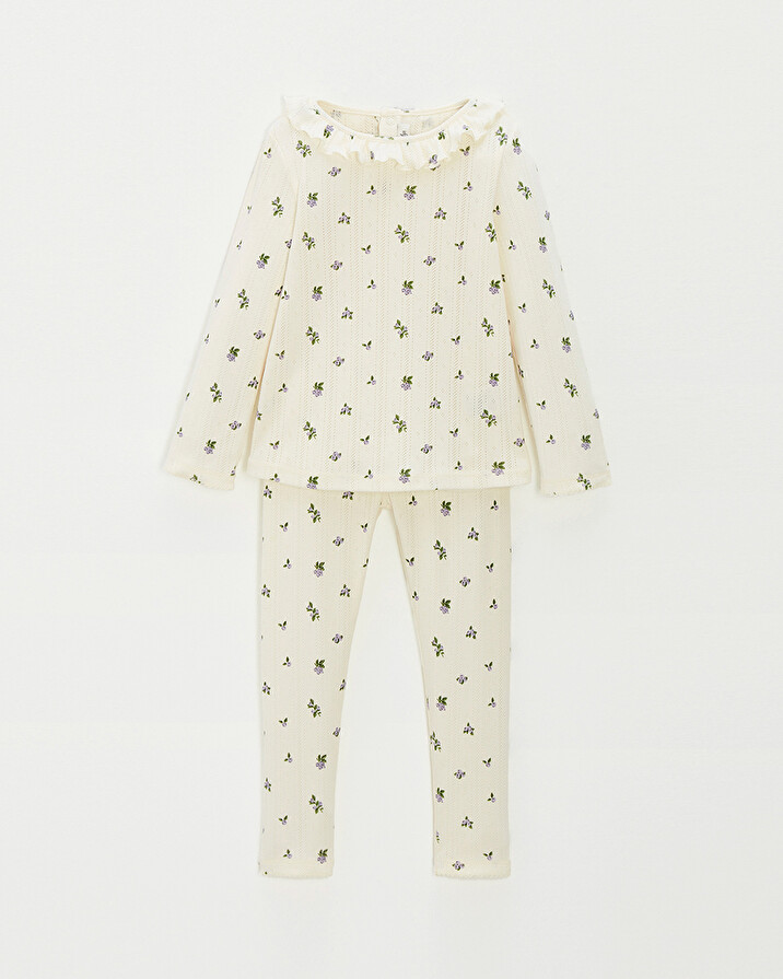 Pyjama 2 pièces enfant ajouré Imprimé myrtilles Natalys