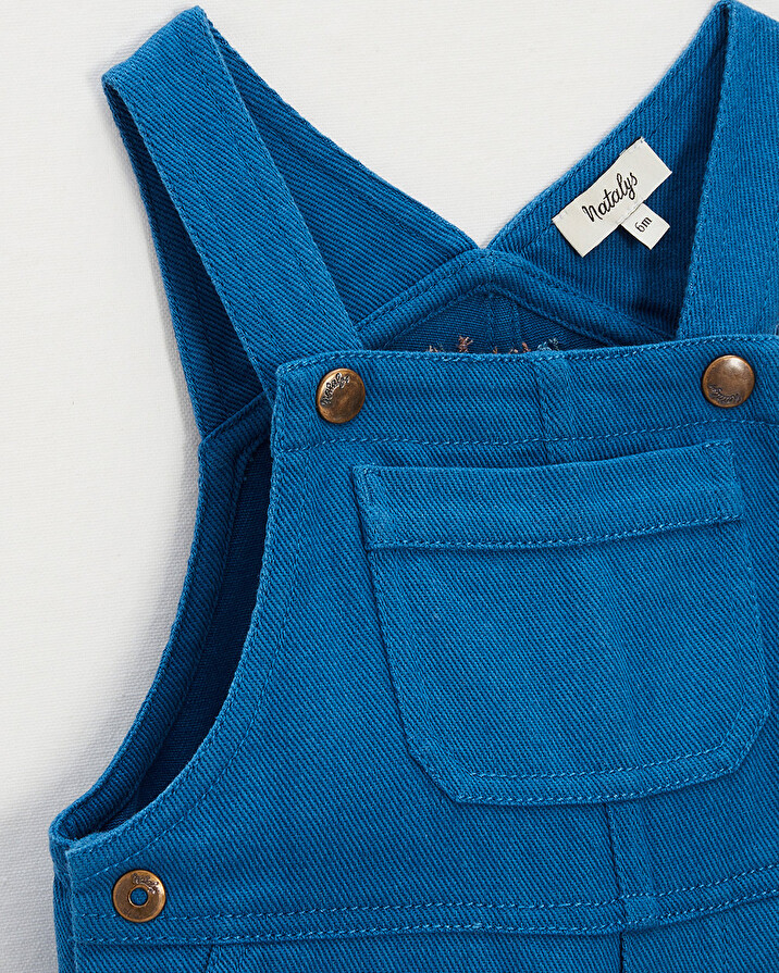 Salopette longue en twill Coloris bleu Natalys
