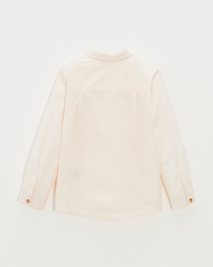 Chemise enfant en seersucker Coloris écru Natalys