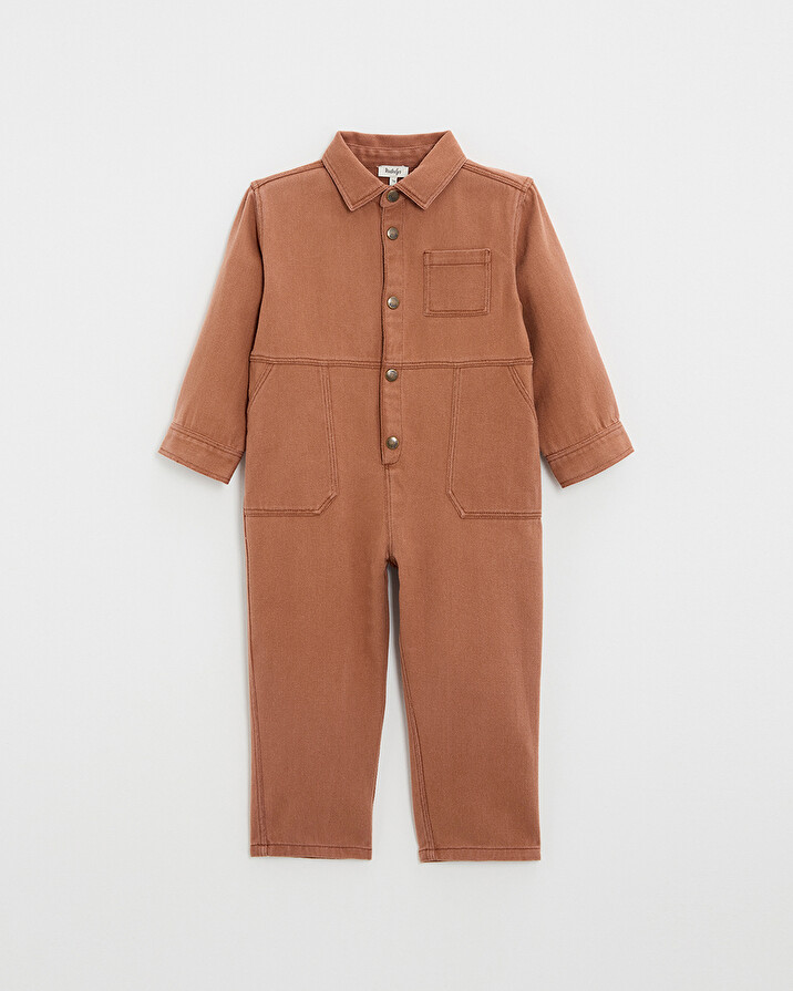 Combinaison longue enfant en twill Coloris rouille  Natalys