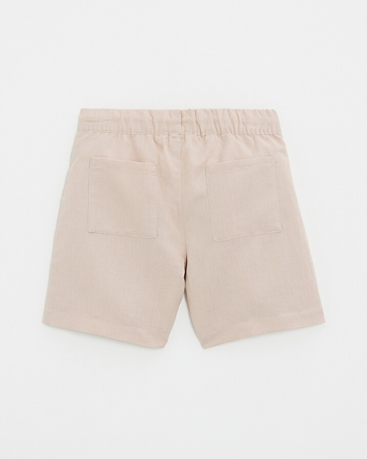 Short en toile de lin/coton Coloris beige Natalys