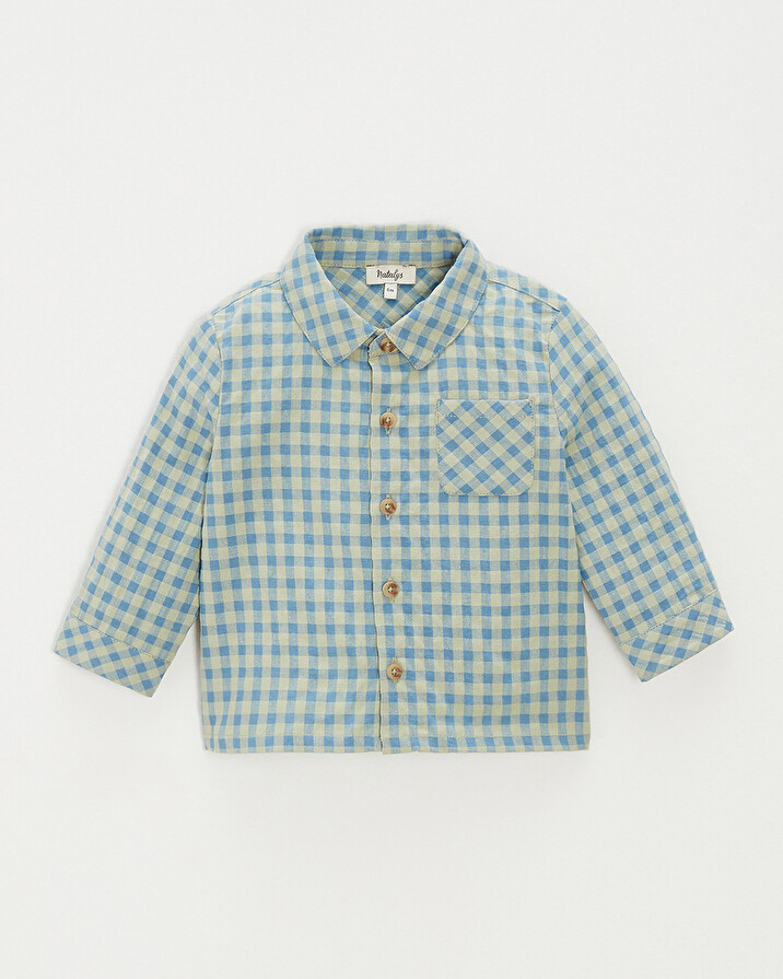 Chemise à carreaux Coloris bleu Natalys