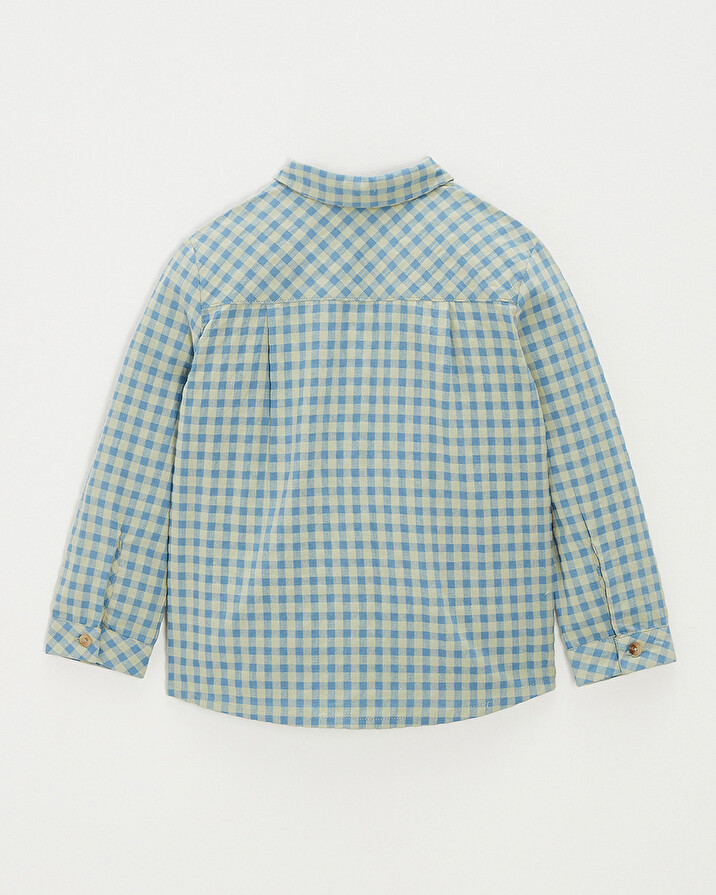 Chemise enfant à carreaux Coloris bleu Natalys