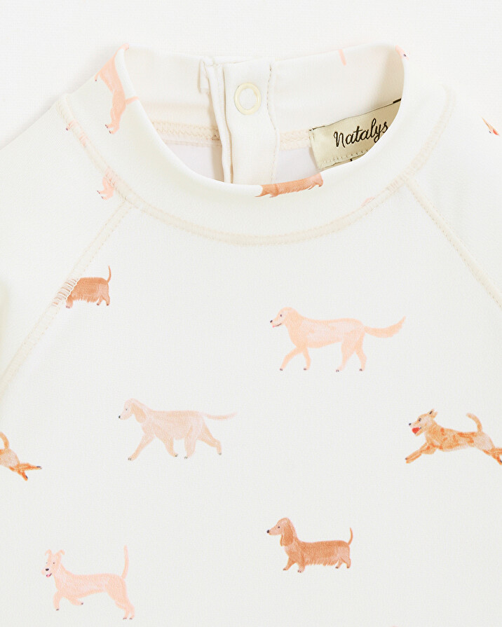 Tee shirt de bain anti UV Imprim&eacute; chiens  Natalys