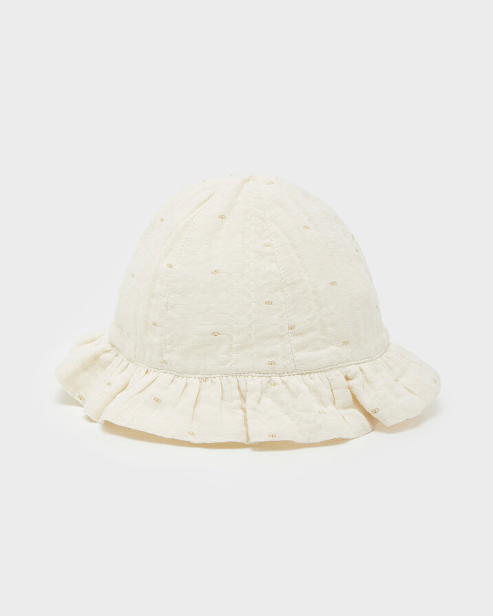 Chapeau en pois lurex Coloris &eacute;cru  Natalys