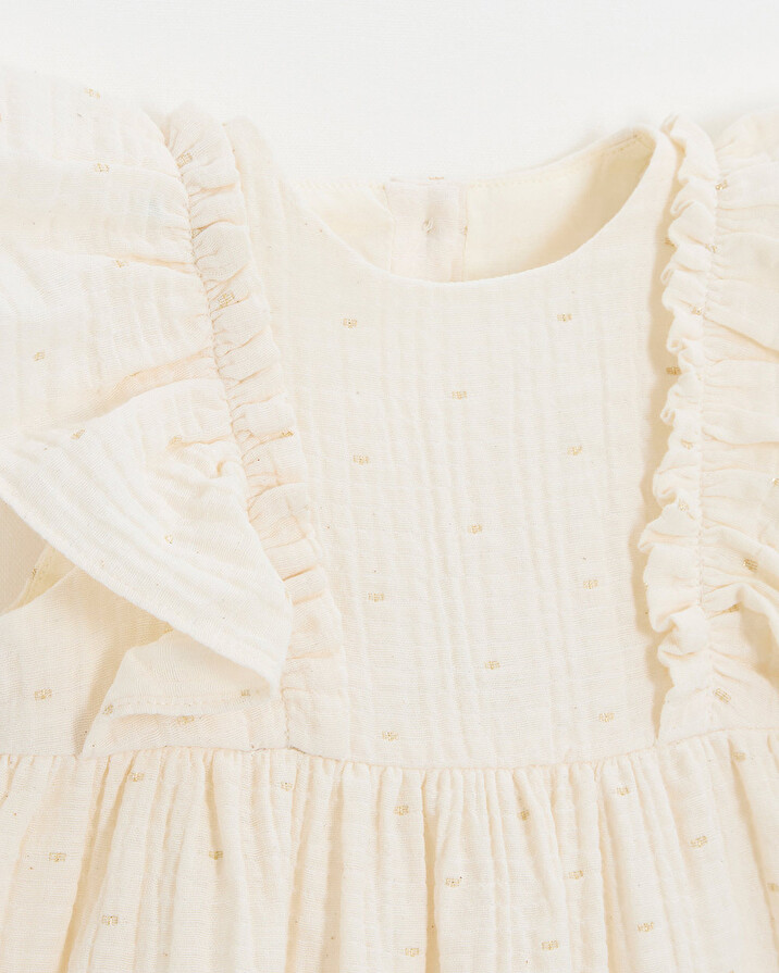 Robe à pois lurex Coloris écru Natalys