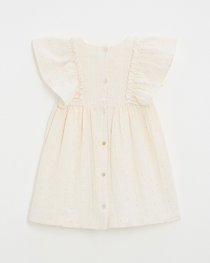 Robe enfant à pois lurex Coloris écru Natalys
