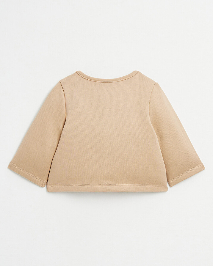 Gilet en molleton brodé Coloris camel Natalys