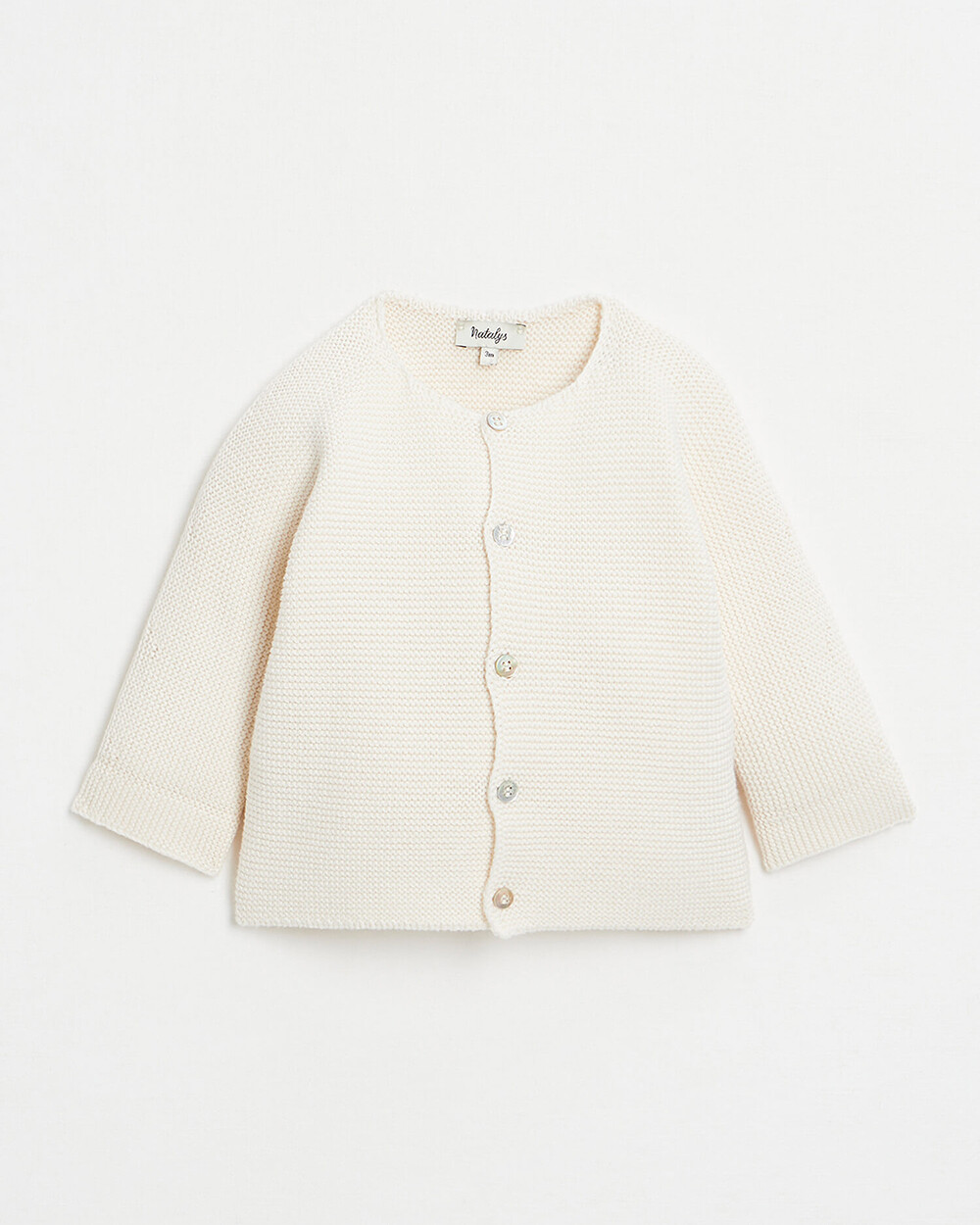Gilet tricot en coton Coloris écru Natalys